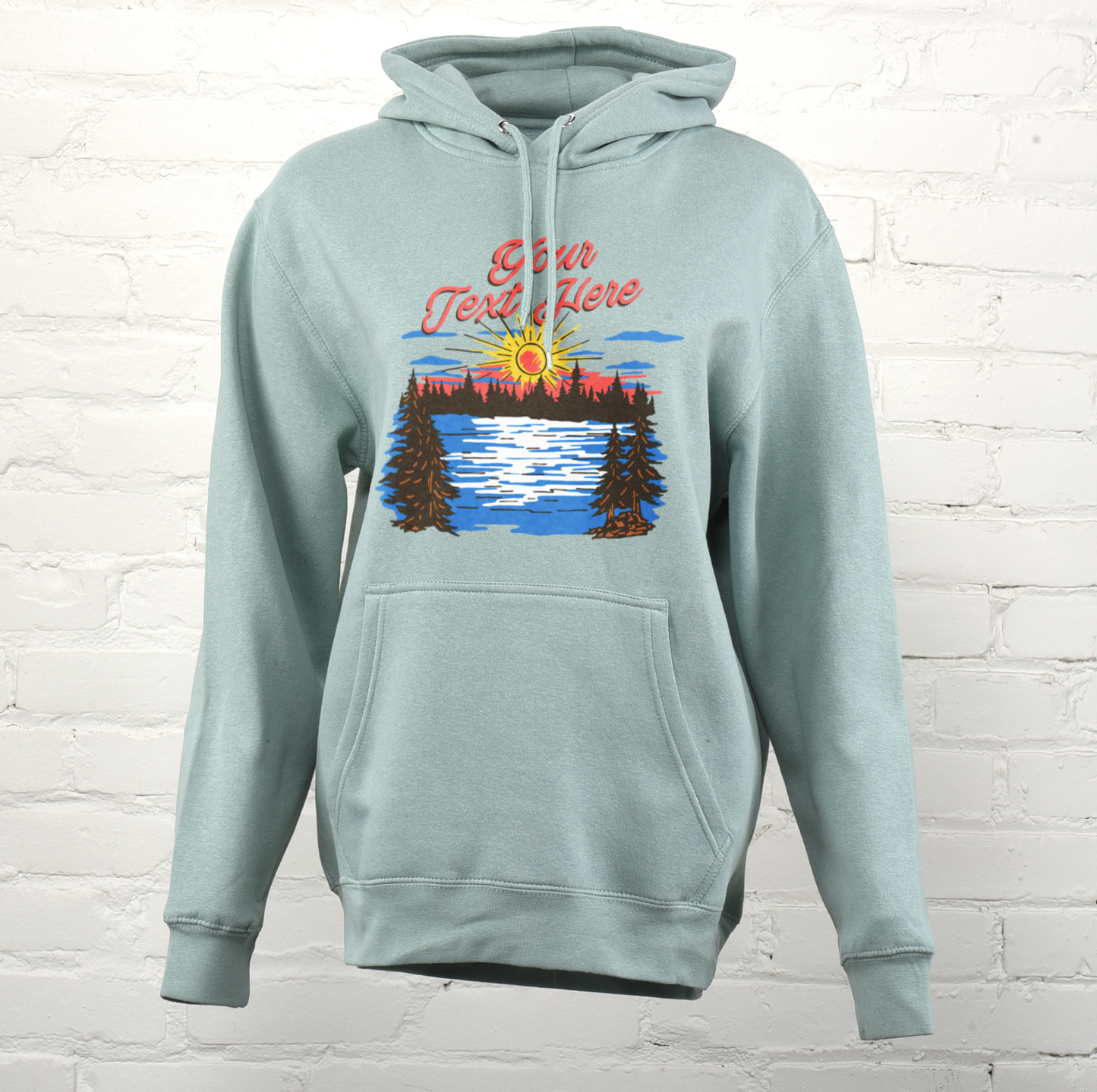 Sunset Lake Custom Premium Hoodie