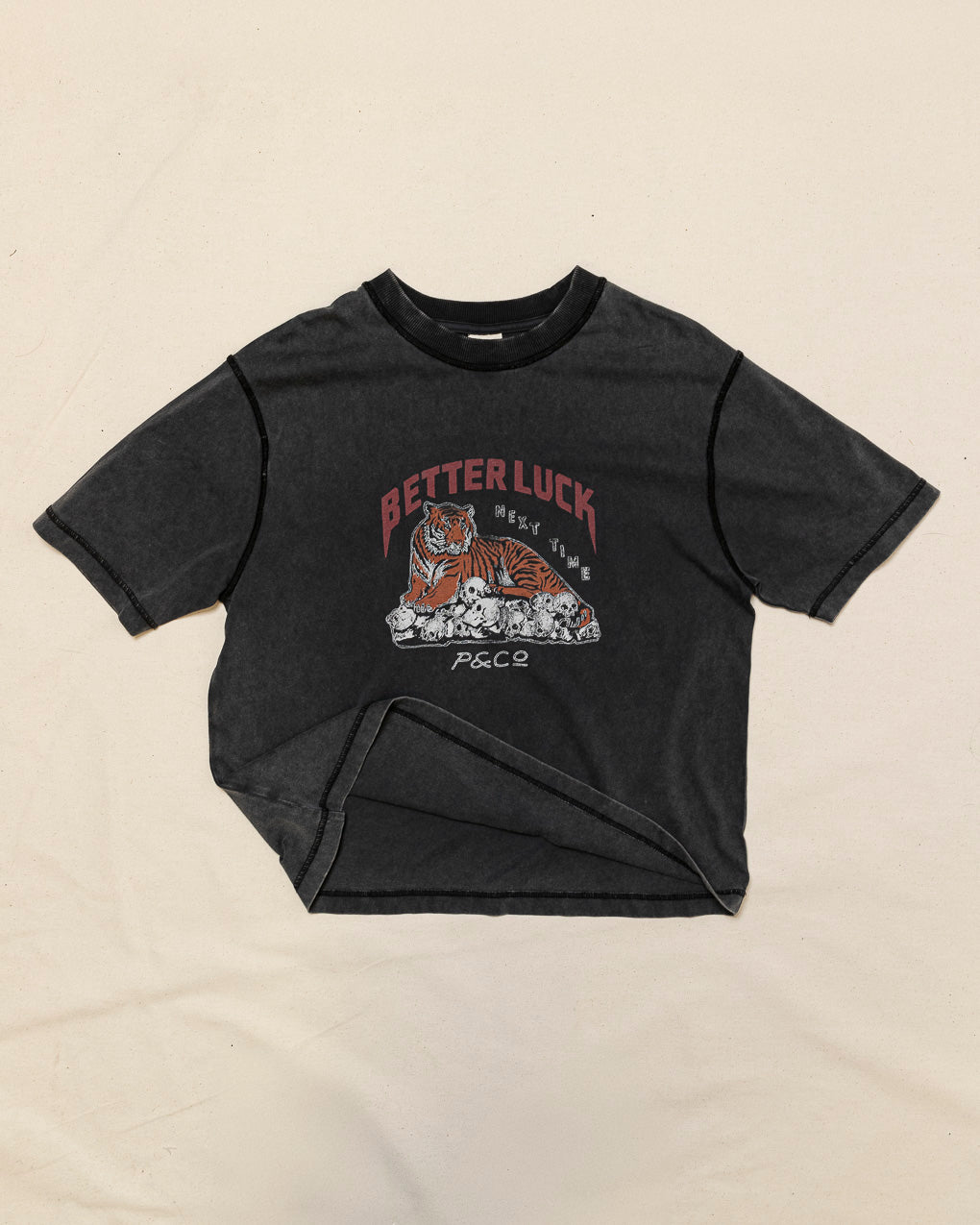 Better Luck Boxy T-Shirt - Acid Wash