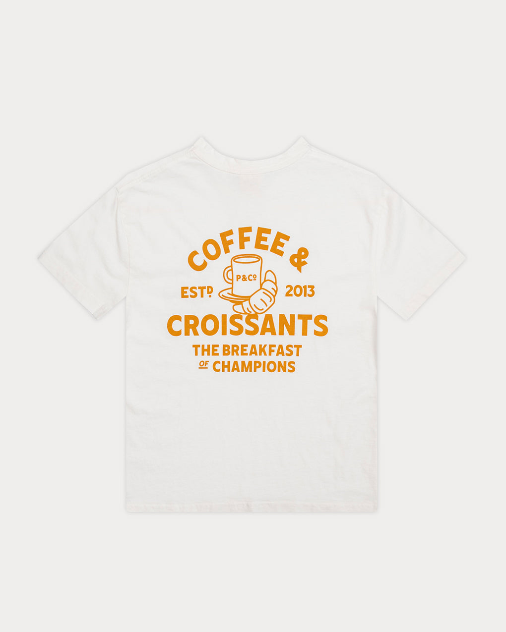 Coffee & Croissants T-Shirt - Off White