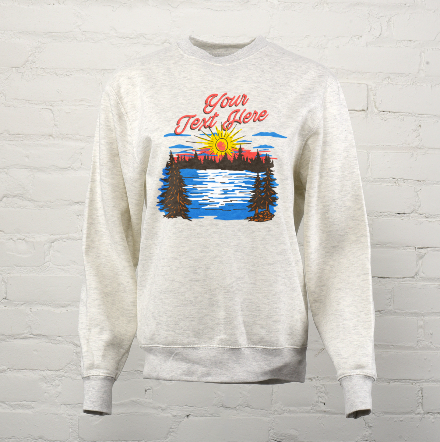 Sunset Lake Custom Unisex Crewneck