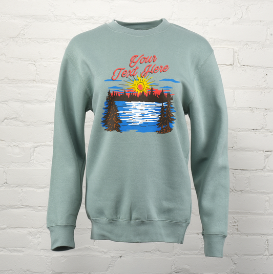Sunset Lake Custom Unisex Crewneck