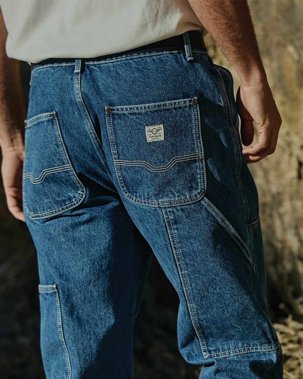 Albion Tapered Carpenter Pant - Washed Denim