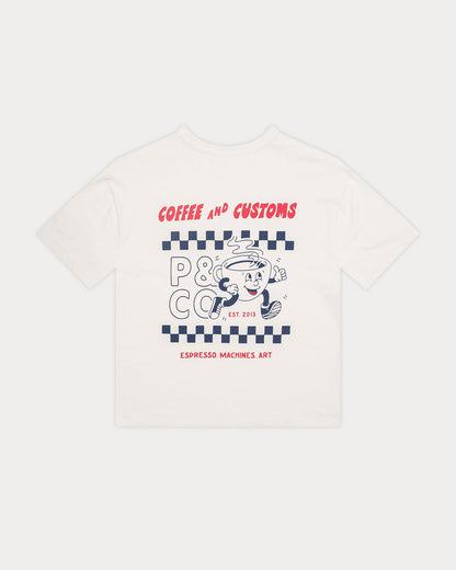 Coffee & Customs Boxy T-Shirt - Bone