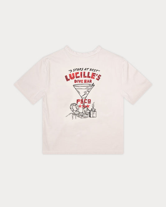 Lucille's Dive Bar Boxy T-Shirt - Bone